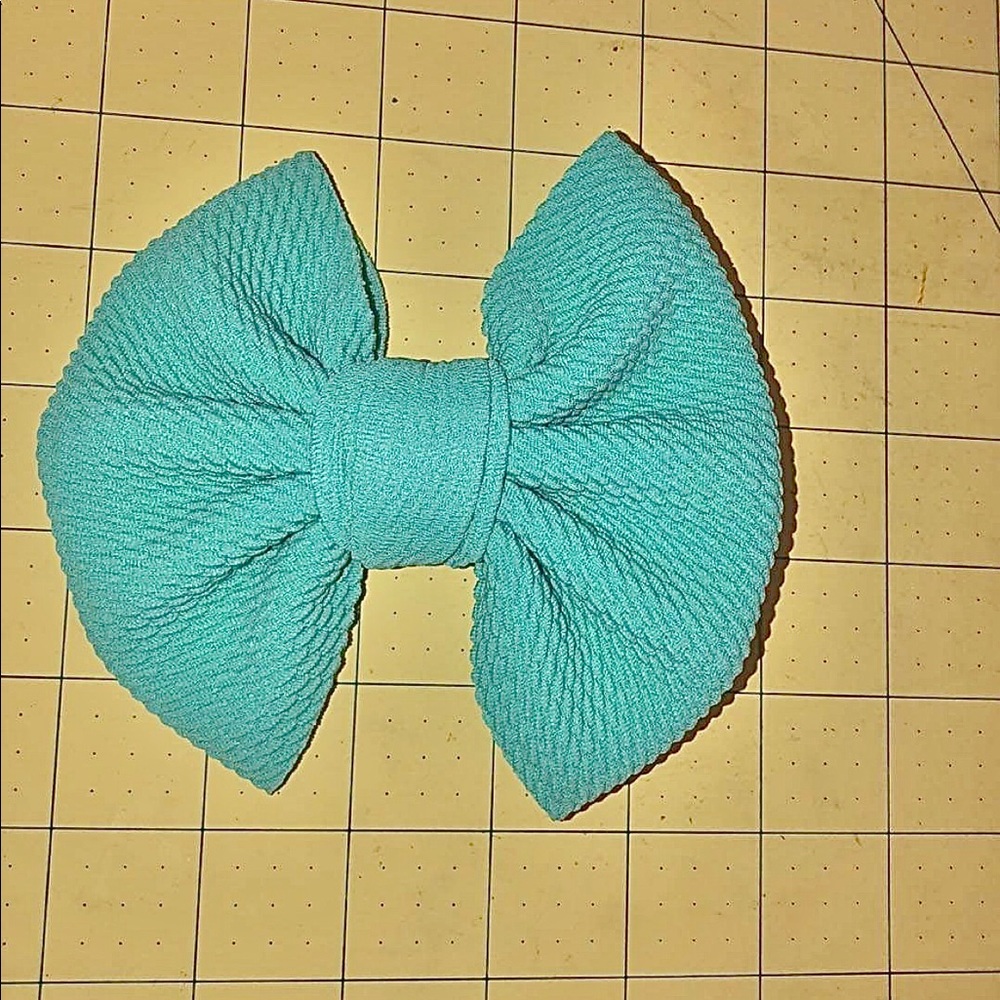 Teal toddler girl bow